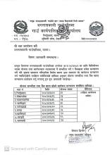 वडा स्तरमा योजना तथा कार्यक्रम सम्झौंता र बैकं खाता सञ्चालन गर्ने सम्बन्धी संशोधित तालिका सूचना ।
