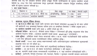 कर्मचारी करार पदपूर्ति गर्ने सम्बन्धी सूचना